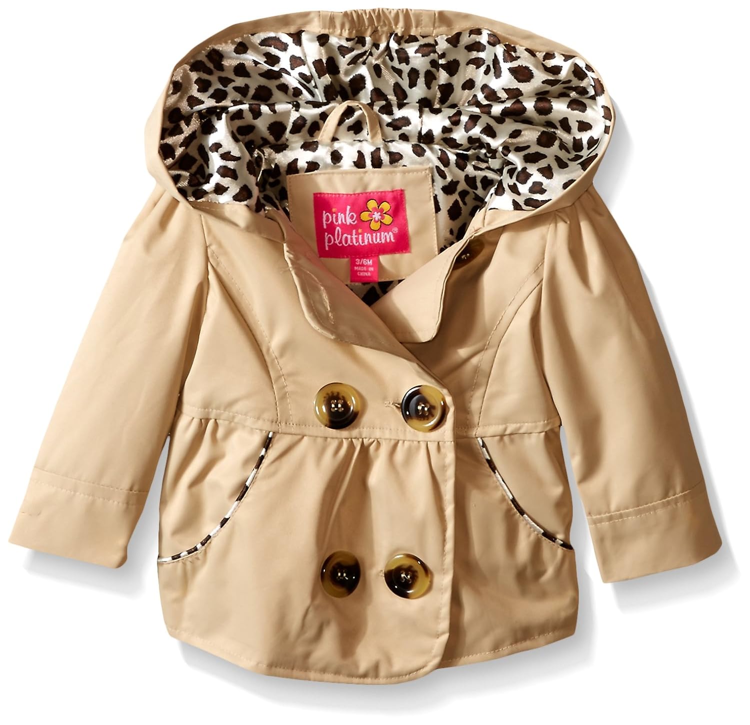 pink platinum baby-girls double breasted jacket